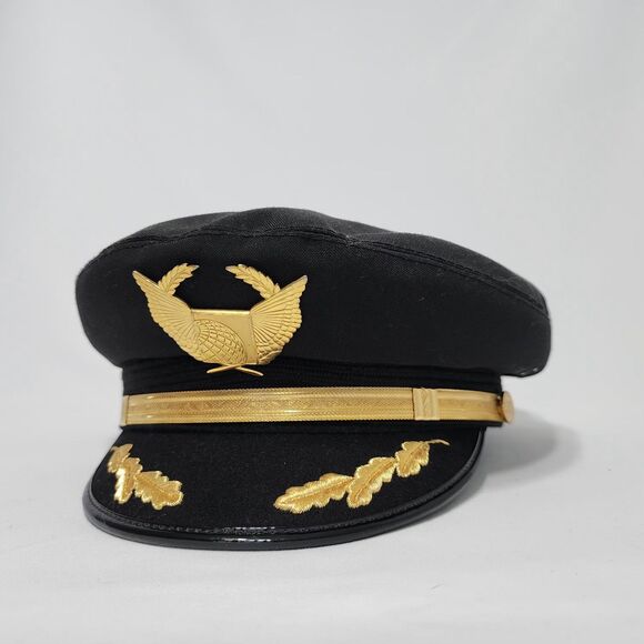 Vintage United Airlines Captain Pilot Hat Superior Uniform Co Chicago Size 7 1/4 - Picture 3 of 16